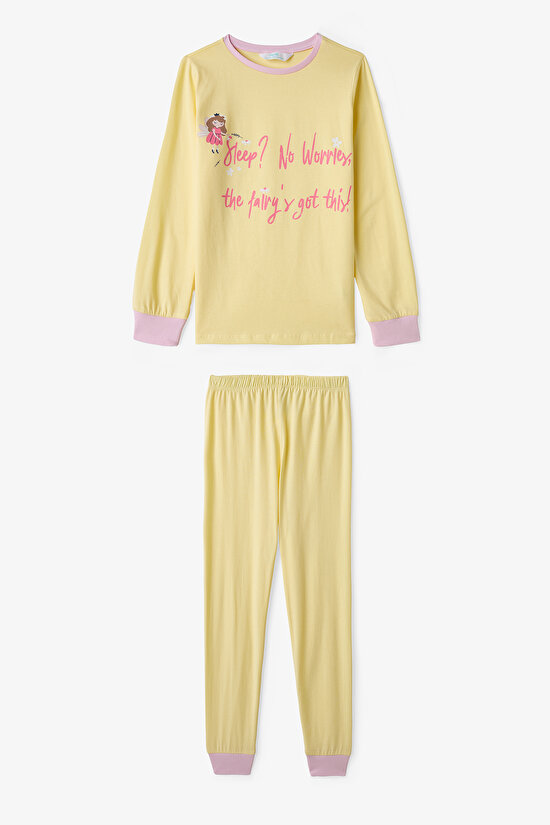 Mavi Kız Çocuk Sleep Fairy 2'li Pijama Takımı - 5