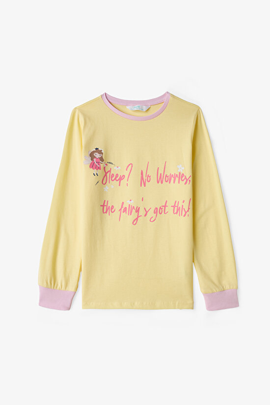 Mavi Kız Çocuk Sleep Fairy 2'li Pijama Takımı - 6