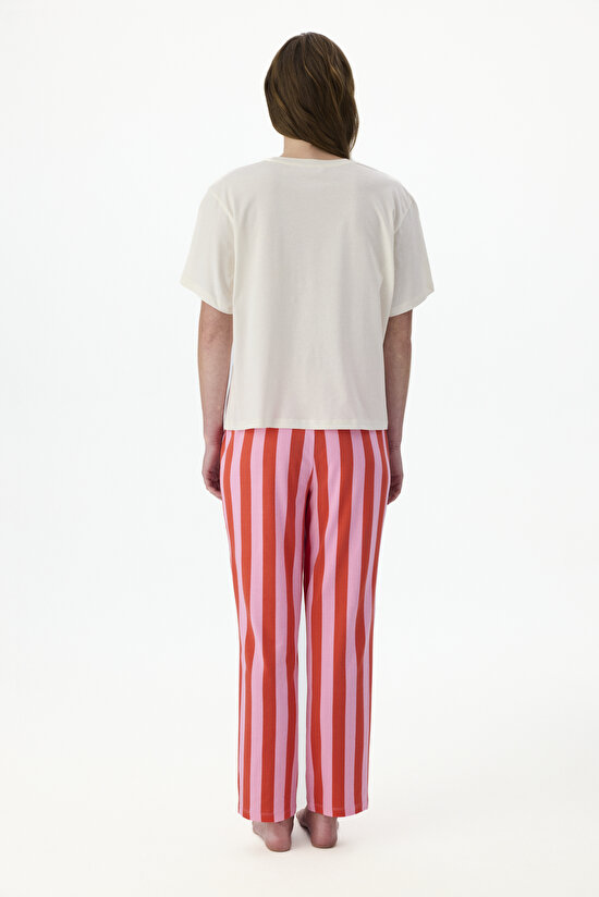Lazy Stripes Pantolon Pijama Takımı - 2