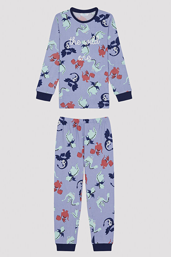 Erkek Çocuk Dragon Termal Pijama Takımı - 1