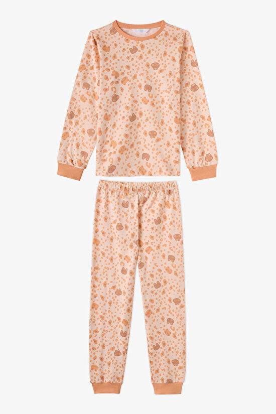 Girls' Cute Leopard Long Sleeve 2 Pack Pyjama Set - 2