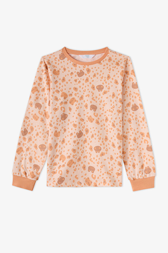 Girls' Cute Leopard Long Sleeve 2 Pack Pyjama Set - 3