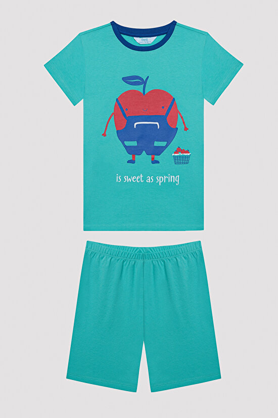 Erkek Çocuk Apples Çok Renkli 2li Pijama Takımı - 2