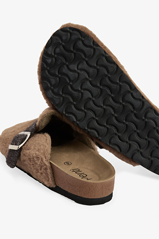 Bej Kemer Detaylı Ev Terliği - 4