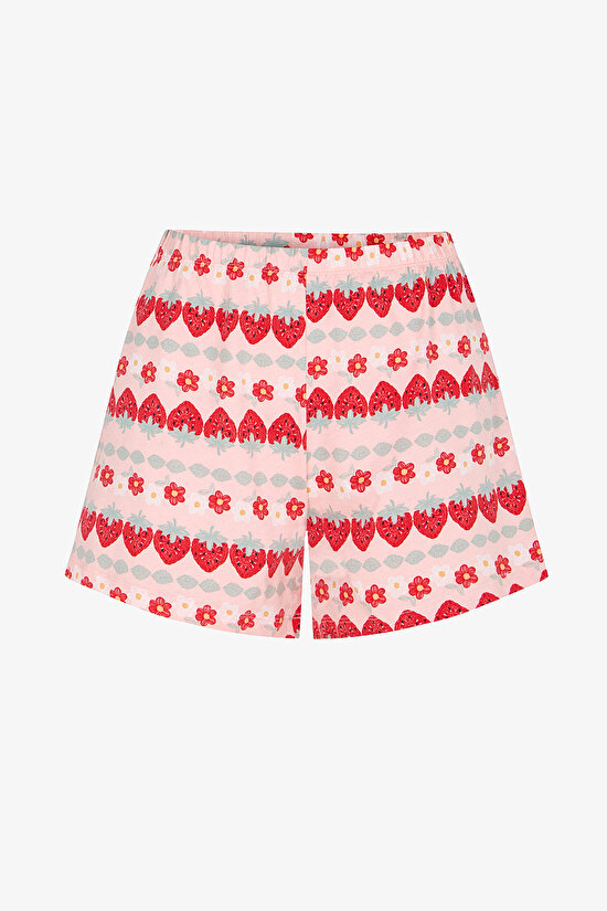 Optik Beyaz Berry-Licious Şortlu Pijama Takımı - 8