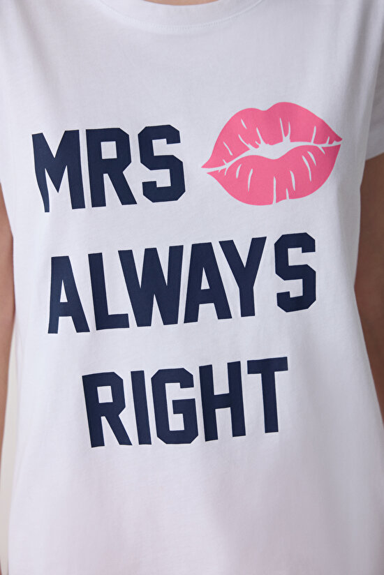 Always Right Pantolon Çizgili Beyaz Pijama Takımı - Penti Loves Paris Koleksiyonu - 3