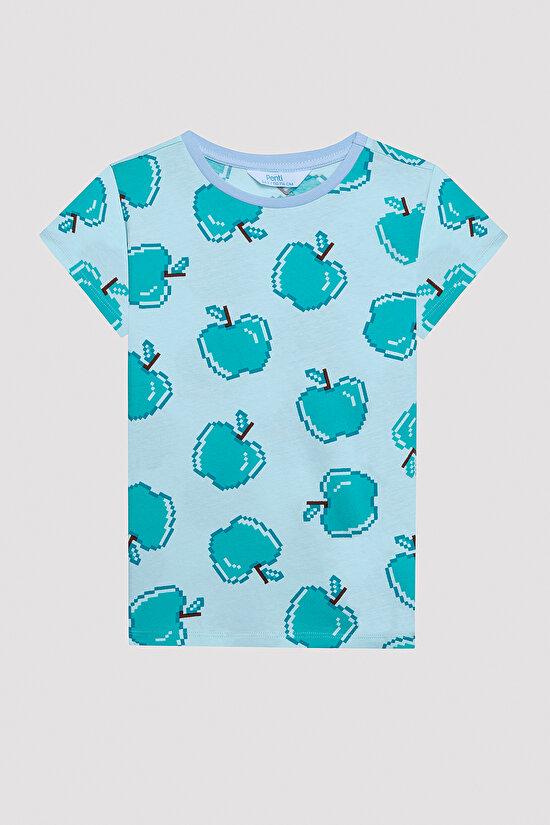 Erkek Çocuk Green Apple Çok Renkli Pamuklu 2li Pijama Takımı - 6