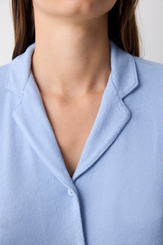 Emilia Blue Shirt Pant PJ Set - 4