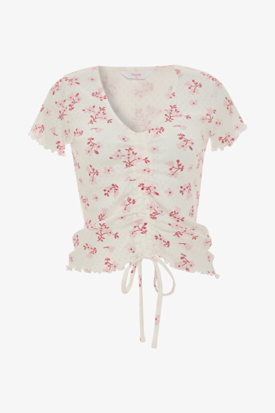 BLOSSOM POINTEL SS T-SHIR, L, PE99 PEMBE