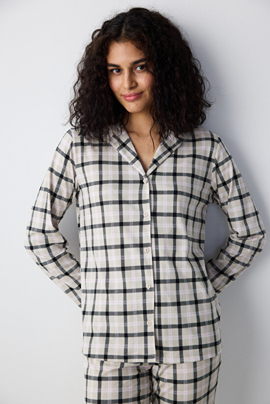 Alia Grey Shirt Pant PJ Set - 4