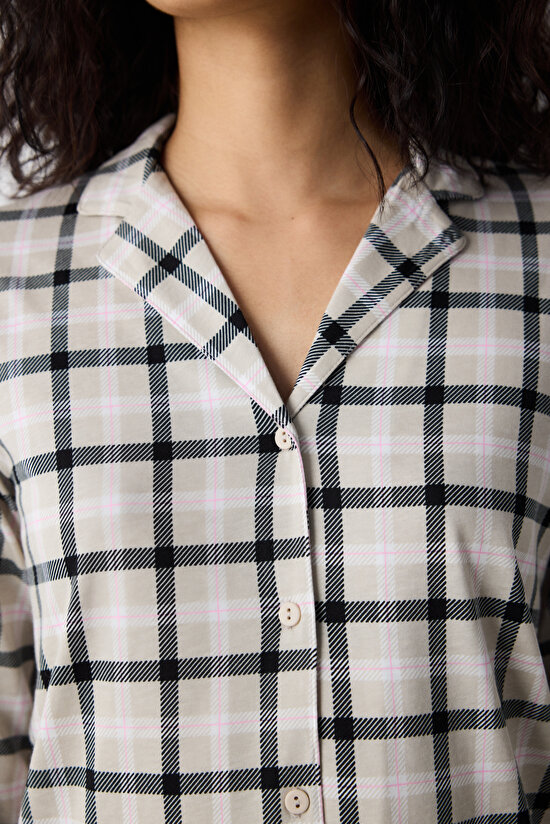 Alia Grey Shirt Pant PJ Set - 5