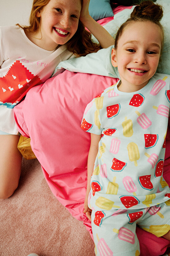 Kız Çocuk Watermelon Çok Renkli 2li Pijama Takımı - 1