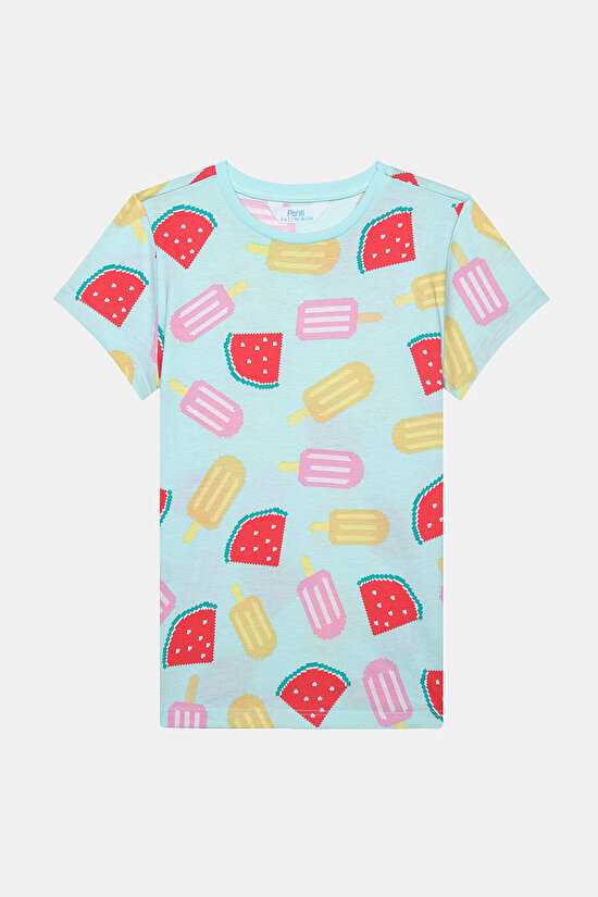 Kız Çocuk Watermelon Çok Renkli 2li Pijama Takımı - 7