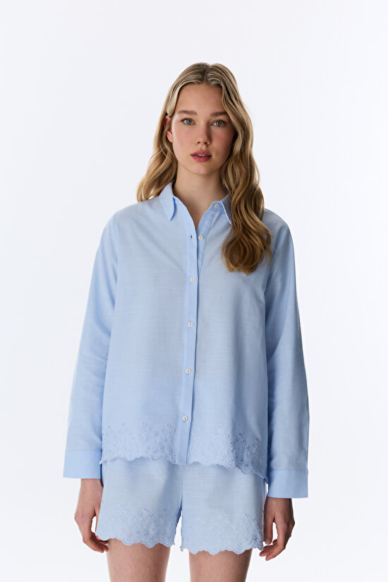 Blue Relax Time Shorts Pajama Bottom - 3