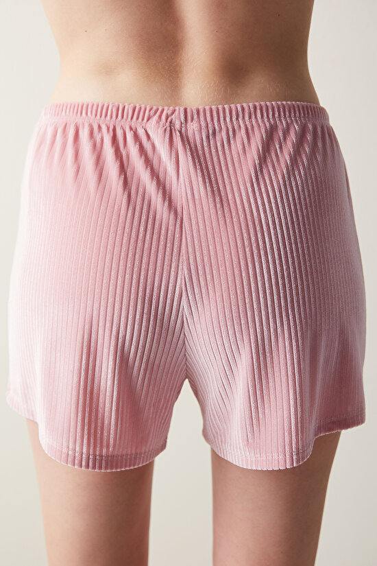 Aurora Velvet Pink Short PJ Bottom - 4