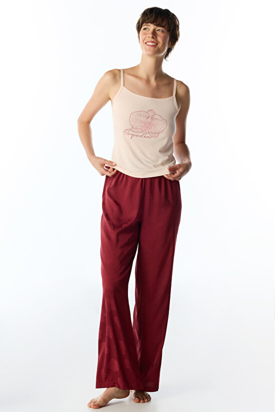 Orquidea Çiçekli Pantolon Pijama Takımı - 2