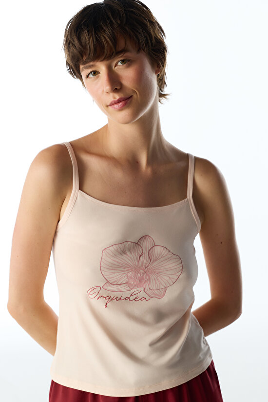 Orquidea Çiçekli Pantolon Pijama Takımı - 3