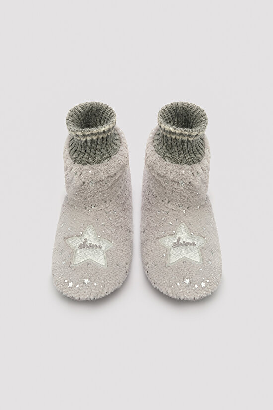 Grey Shiny Liner Socks - 3