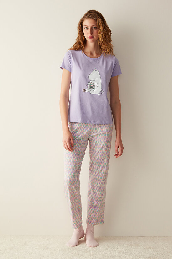 Happinies Lila Pantolon Pijama Takımı - 1