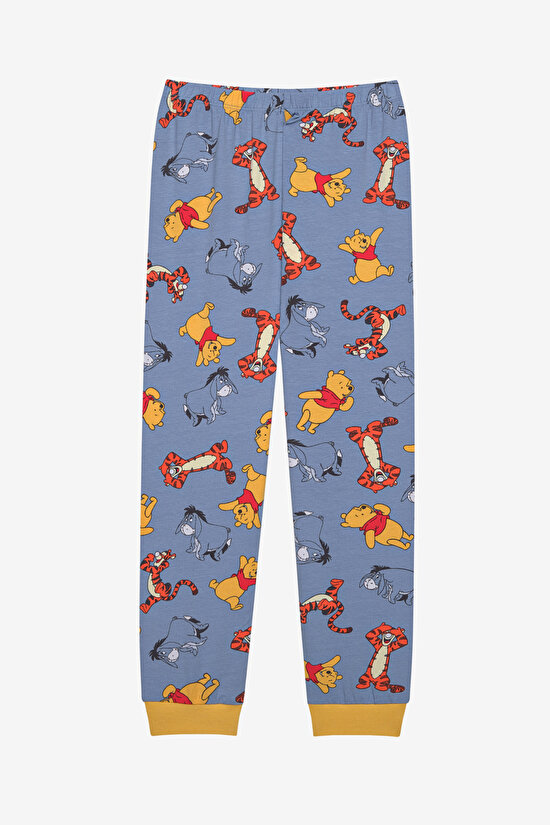 Unisex Winnie And Eeyore Çok Renkli Pijama Takımı - 3