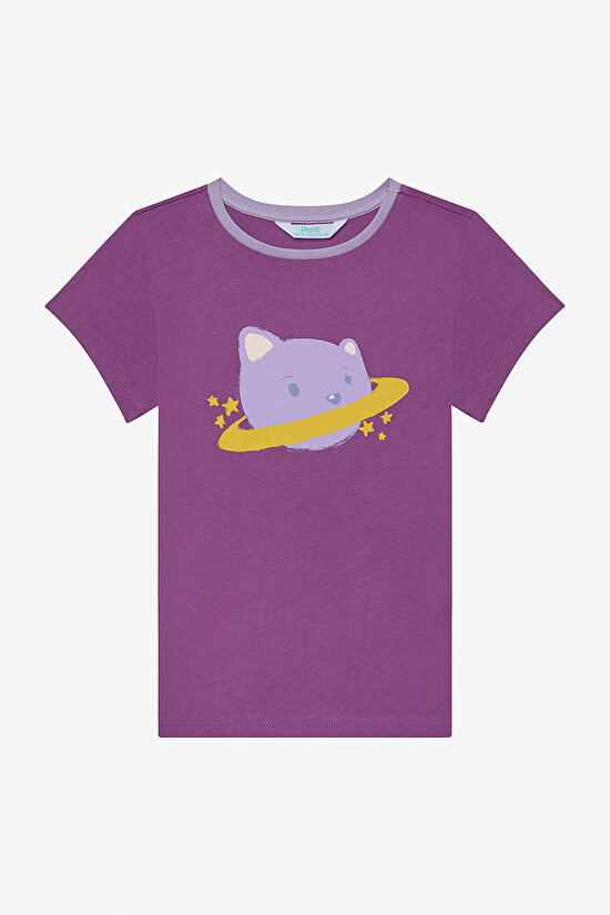 Kız Çocuk Universe Pamuklu 2li Çok Renkli Pijama Takımı - 3