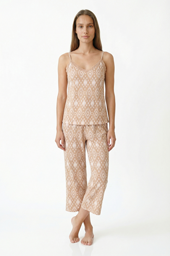 Beige Belle Capri Pajama Set - 1