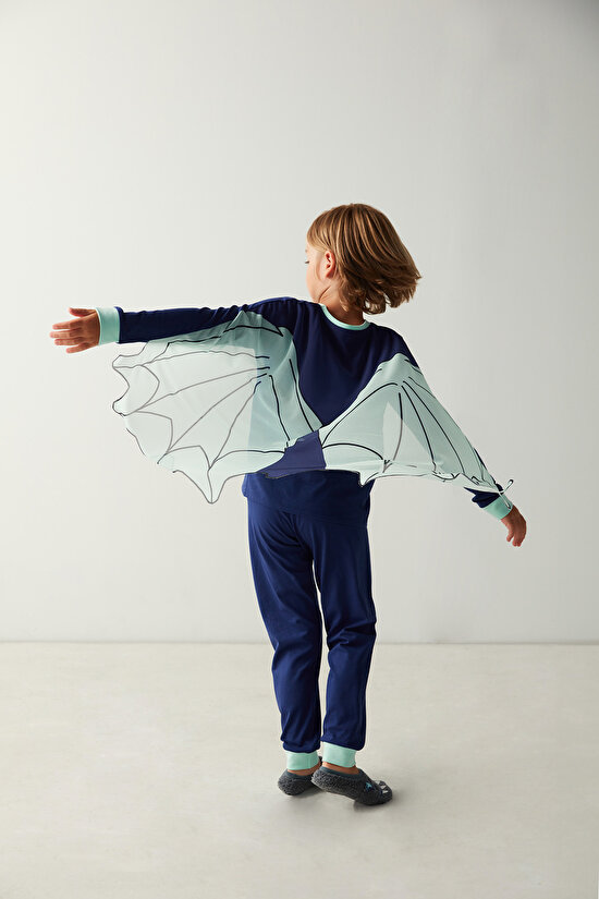 Erkek Çocuk Dragon Wings Uzun Kollu Pijama Takımı - 1