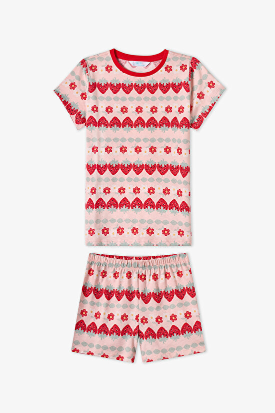 Red Girls Berrylicious 2in1 Pajama Set - 8