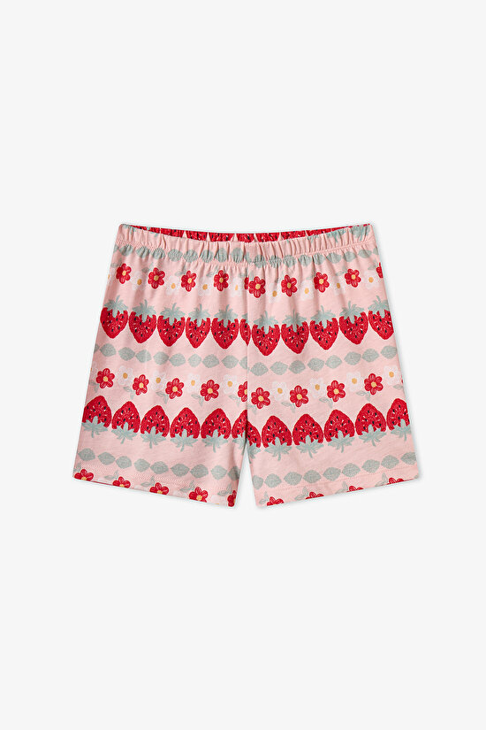 Kırmızı Kız Çocuk Berrylicious Pamuklu 2'li Pijama Takımı - 7