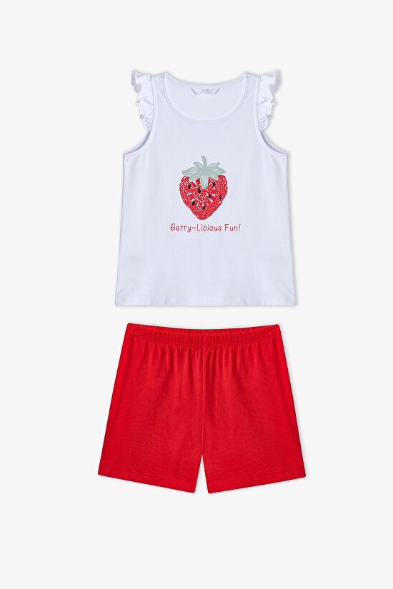Red Girls Berrylicious 2in1 Pajama Set - 11