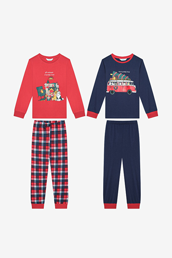 Boys New Year Road 2in1 Multi Colour PJ Set - 3