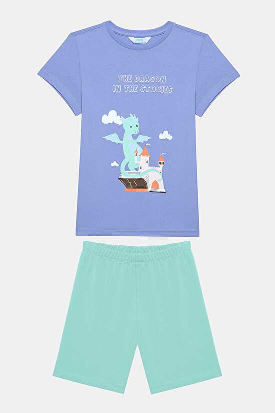 Erkek Çocuk Dragon Book Pamuklu 2li Çok Renkli Pijama Takımı - 3
