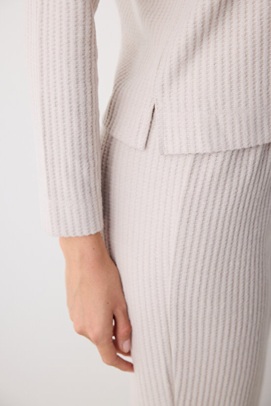 Alia Light Gri Sweatshirt Pijama Üstü - 4