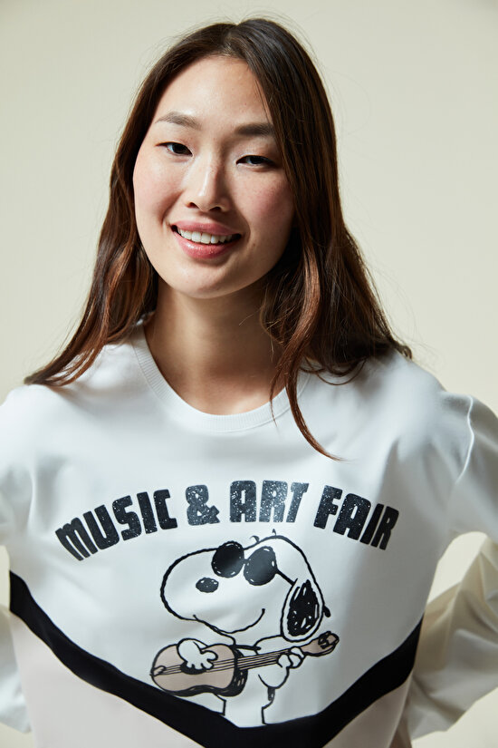 Multi Colour Lic Snoopy Music&Art Sweatshirt - 2