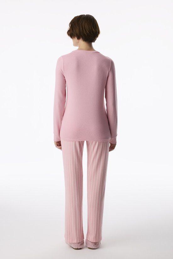 Pembe Stay Cozy Uzun Kollu Pantolon Pijama Takımı - 3