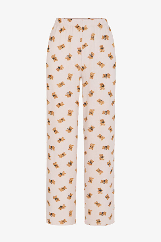 Ecru Daily Routine Bear Print Pyjama Bottoms