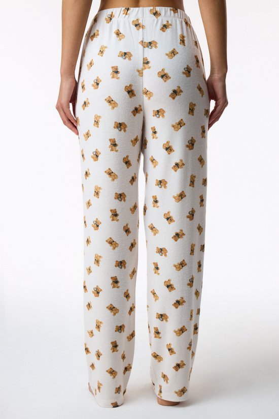 Ekru Daily Routine Ayı Desenli Pijama Altı - 2