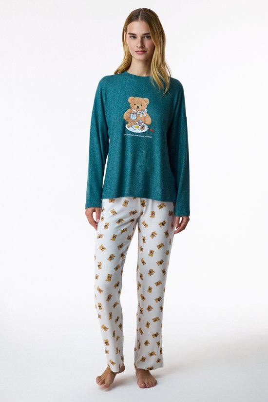 Ekru Daily Routine Ayı Desenli Pijama Altı - 3