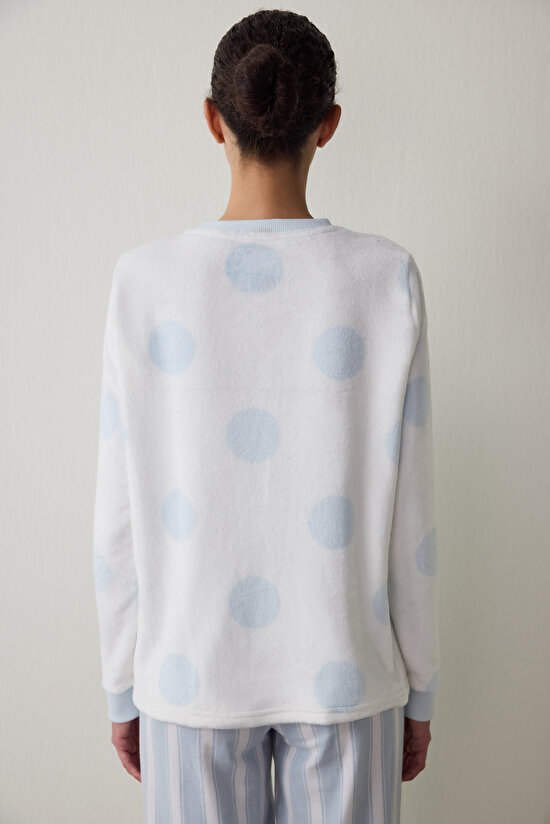 Gardenya Magic Polka Dot Crew Neck Pajama Top - 5