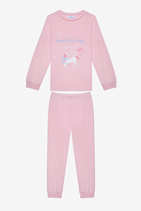 Kız Çocuk Bowtiful Pamuklu 2li Çok Renkli Pijama Takımı - 3