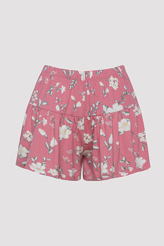 Floral Pink Short PJ Bottom - 6
