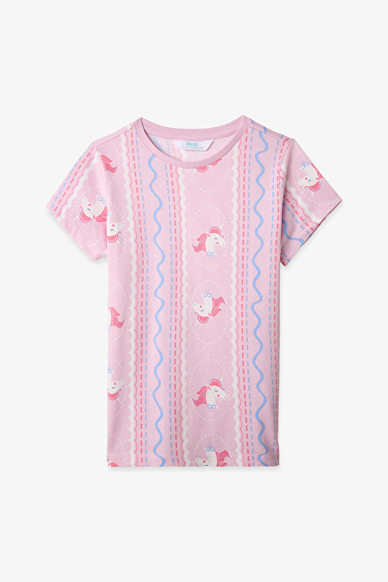 Açık Pembe Kız Çocuk Sleepycorn 2'li Pijama Takımı - 3