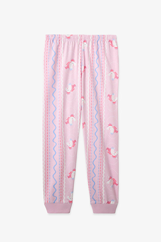 Açık Pembe Kız Çocuk Sleepycorn 2'li Pijama Takımı - 4