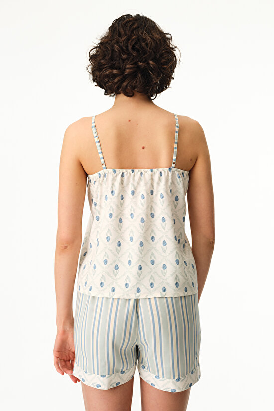 Colorful Serenity Floral Tank Pajama Top - 2