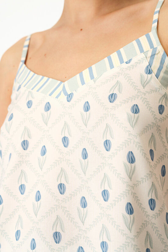 Colorful Serenity Floral Tank Pajama Top - 3