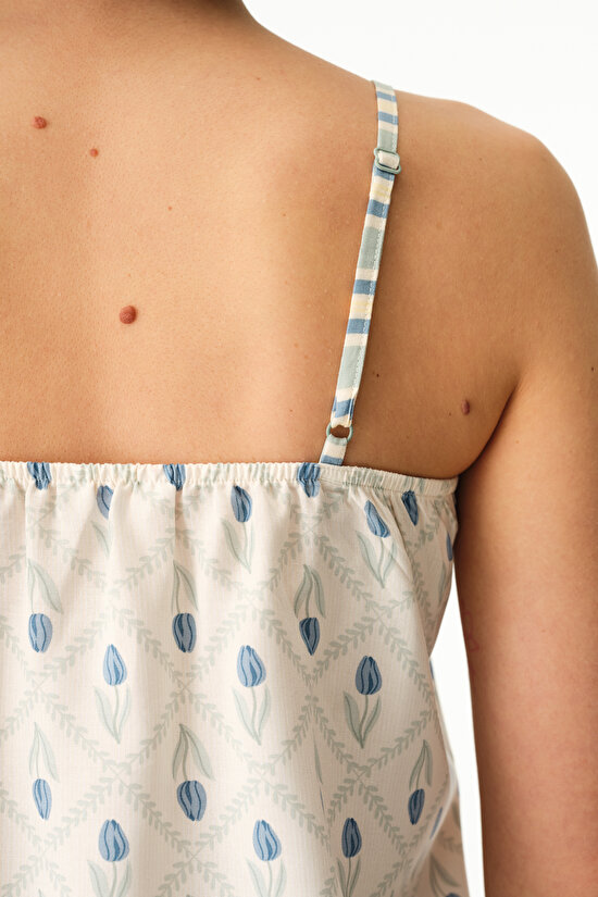 Colorful Serenity Floral Tank Pajama Top - 4