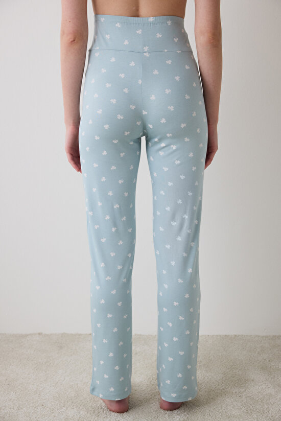 Mama Printed Mint Pantolon Pijama Altı - 3
