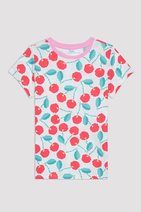 Kız Çocuk Cherry Çok Renkli 2li Pijama Seti - 6