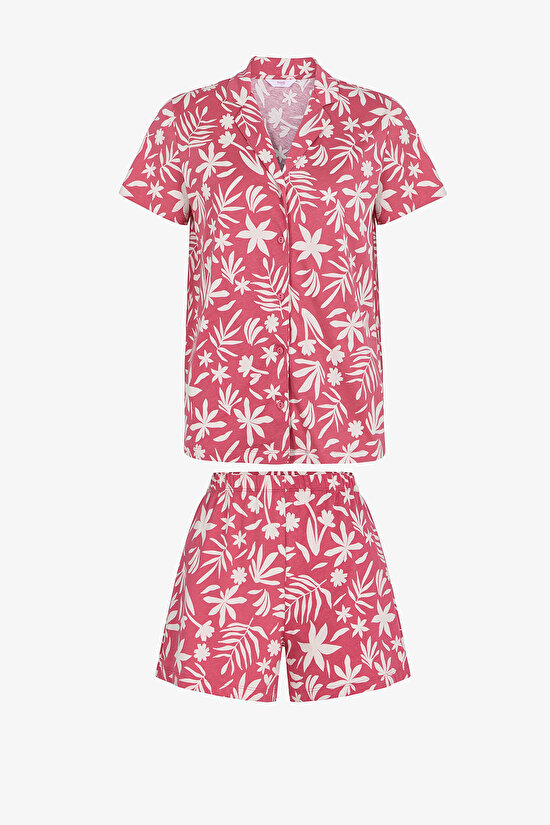 Rose Dust Ciao Shirt & Shorts Pajama Set - 1