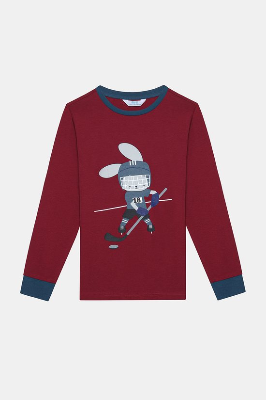 Pamuklu Erkek Çocuk Curling Bunny 2li Çok Renkli Pijama Takımı - 3